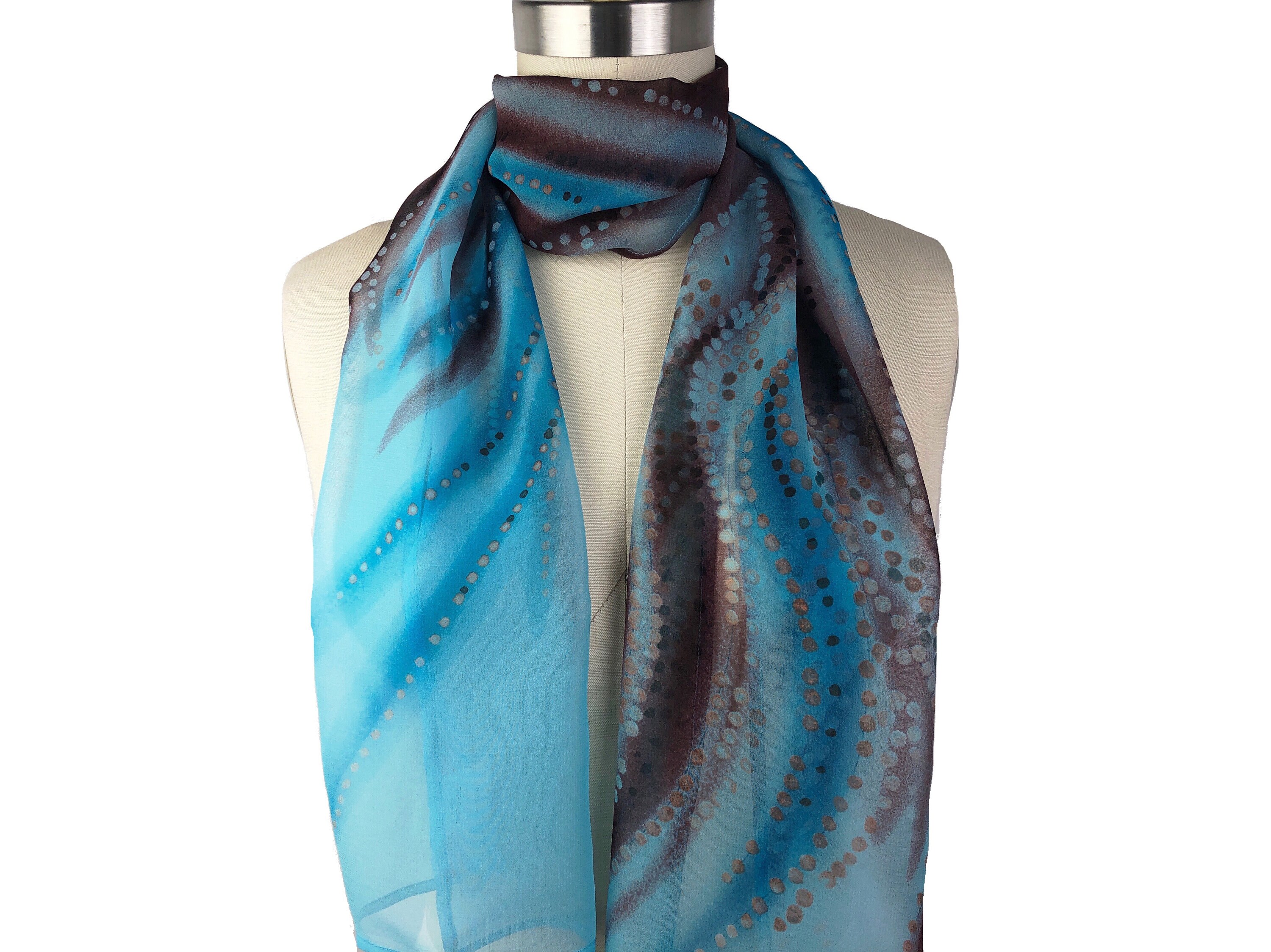 Pebbled Silk Chiffon Scarf main image 1