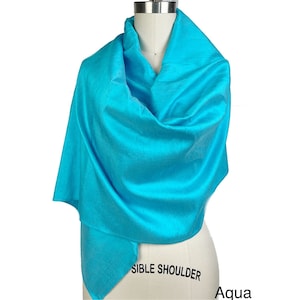Silk Dupioni Evening Wrap, Cover Up for Special Occasions and Weddings, Large 70&quot;x20&quot; Scarf in Pure Silk