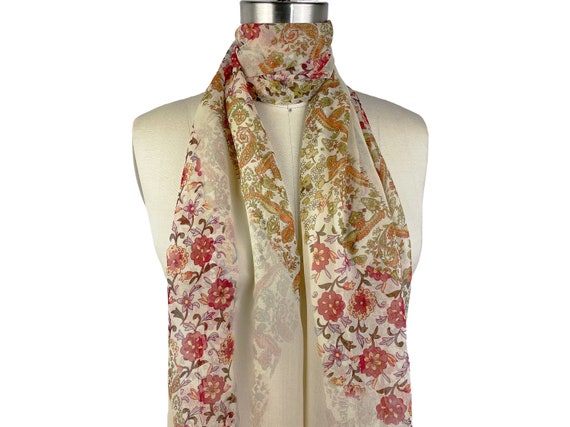 Silk Chiffon Scarf 70x22 Large Scarf Sheer Silk - Etsy Singapore