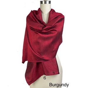 Silk Dupioni Evening Wrap, Cover Up for Special Occasions and Weddings, Large 70&quot;x20&quot; Scarf in Pure Silk