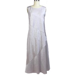 Silk Dupioni Bias Cut Dress, Sleeveless Elegant Relaxed Fit Mid-Calf Dress for Mother of Bride/Groom, Special Occasion