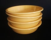 Vintage yellow fiestaware soup salad bowls set of 4