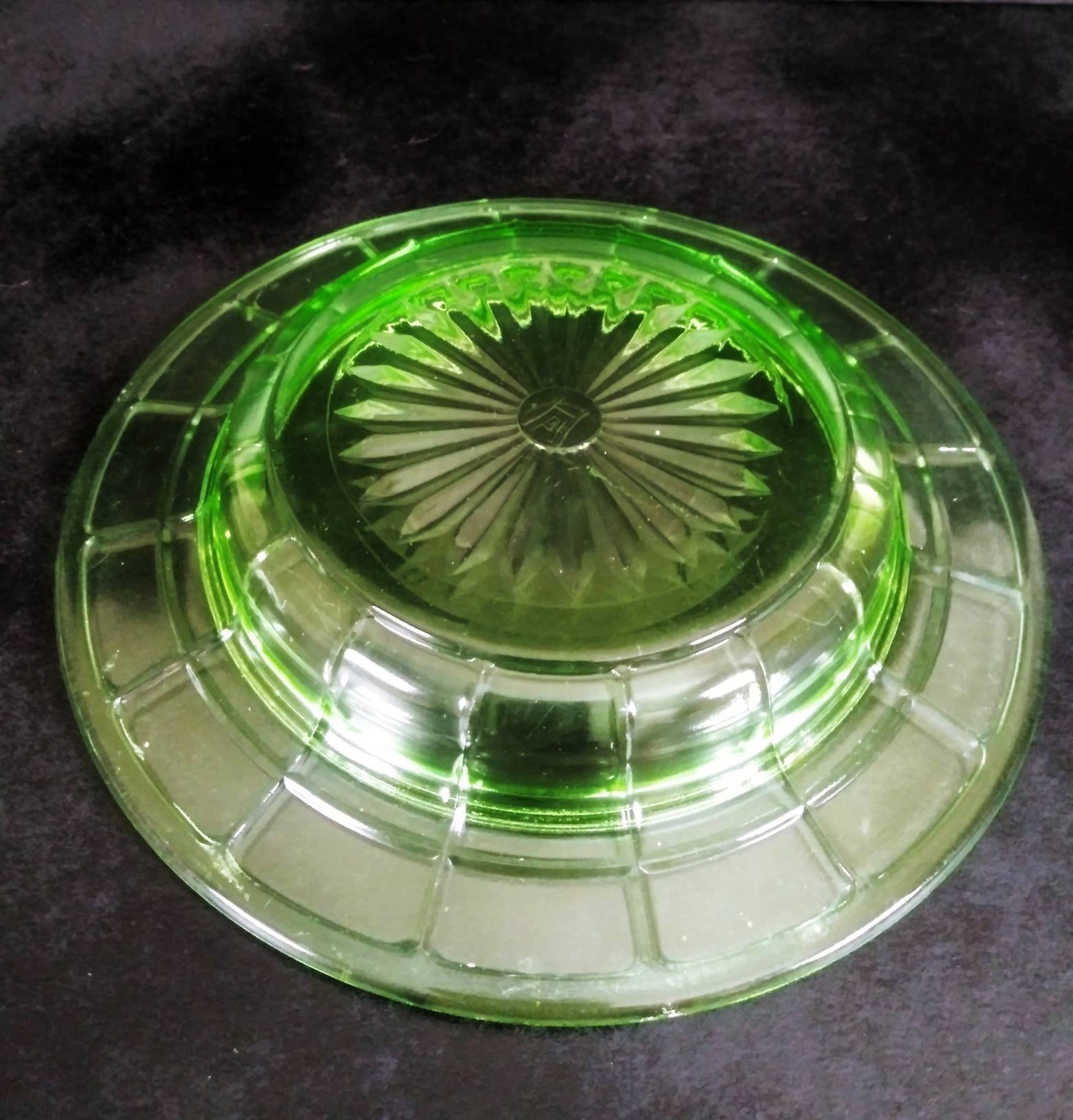 Antique uranium glass Hazel Atlas dome butter dish Etsy