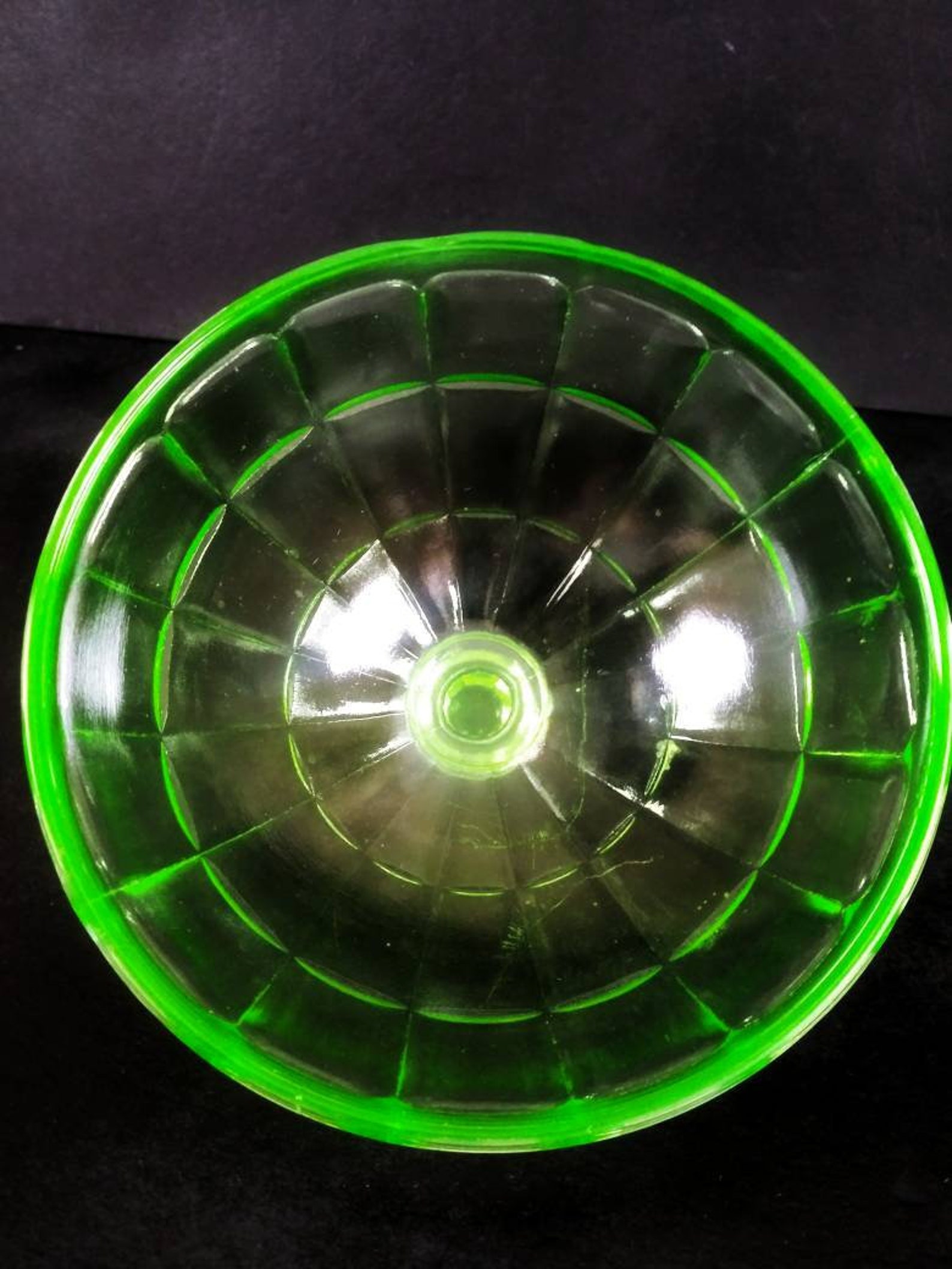 Antique uranium glass Hazel Atlas dome butter dish Etsy