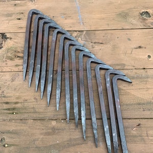 Set of 6 Hand Forged Tent Stake