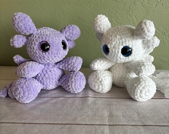 Crochet Baby Dragon Plushie – Big Eyes, Tiny Wings, Adorable Fantasy Friend