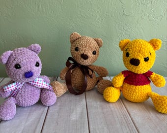 Bear Crochet Plushie: Handmade Amigurumi Toy