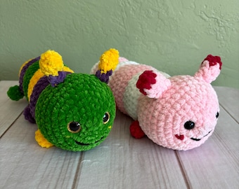 Crochet Caterpillar Plushie: Handmade Amigurumi Toy Pet