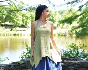 Green Tunic Tank long top