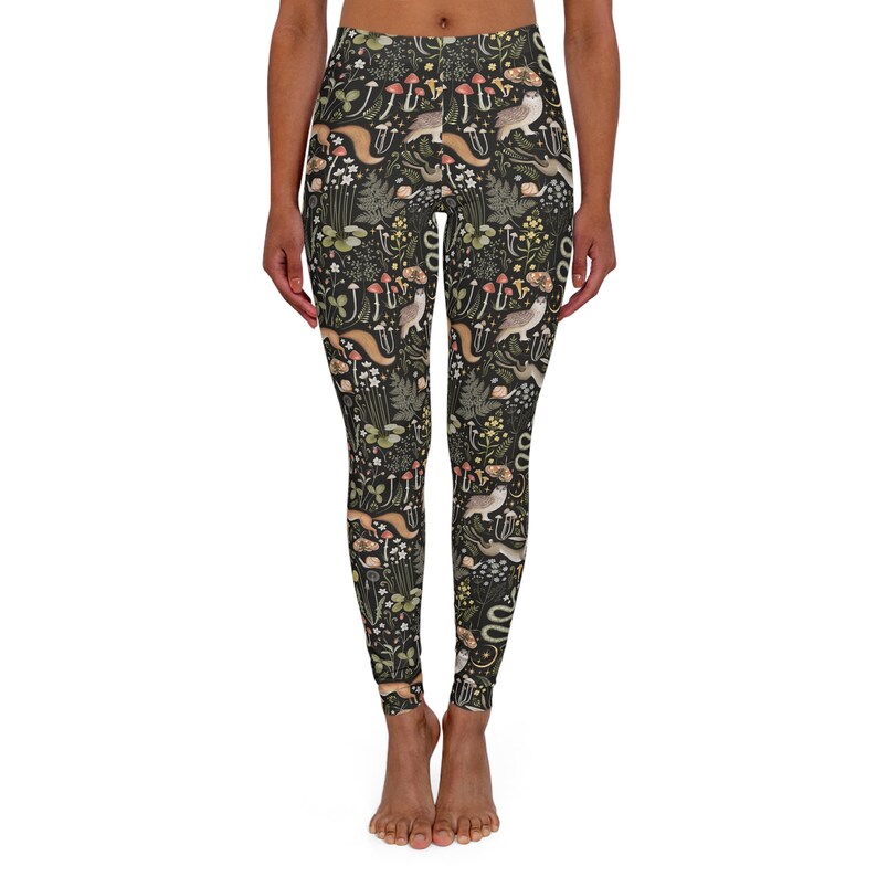 Forest Animals Women's Spandex Leggings, Nature Leggings, Animal Leggings, Skinny Fit, Durable And Stretchy Fabric - XS-2XL