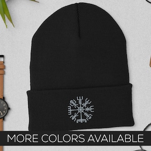 Embroidered Vegvisir Cuffed Beanie