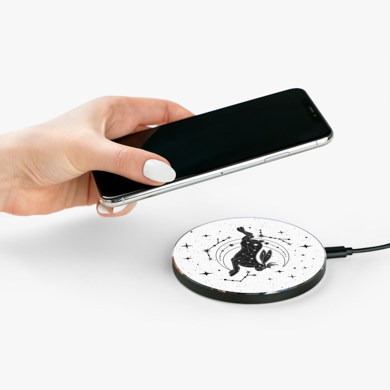 White Celestial Jackalope Wireless Charger