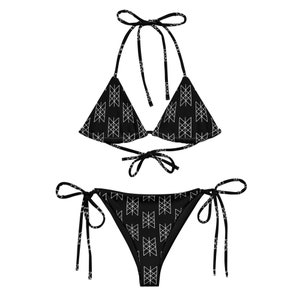 Black & White Web Of Wyrd String Bikini