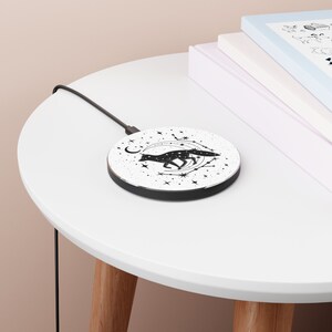 White Celestial Fox Wireless Charger