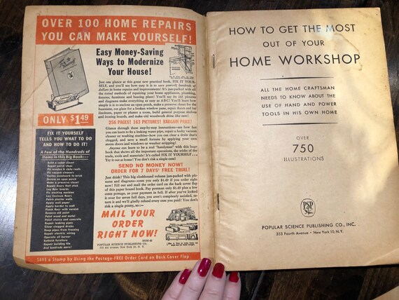 Vintage Craft Books Three How To Guides For Home Building Projects 1946 1979 - 