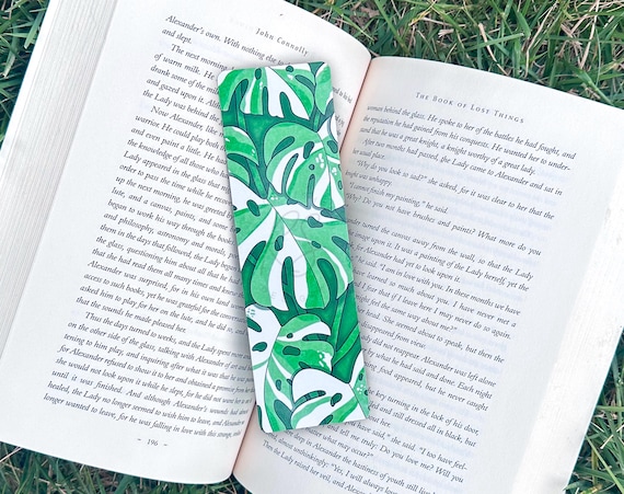 Monstera Albo Deliciosa Pflanze Blatt Hand Gezeichnet Lesezeichen - Etsy.de
