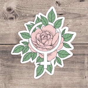 Floral Female Sticker | Digital Watercolor | Vinyl Sticker | Die Cut Sticker | Laptop Decal | Water Bottle