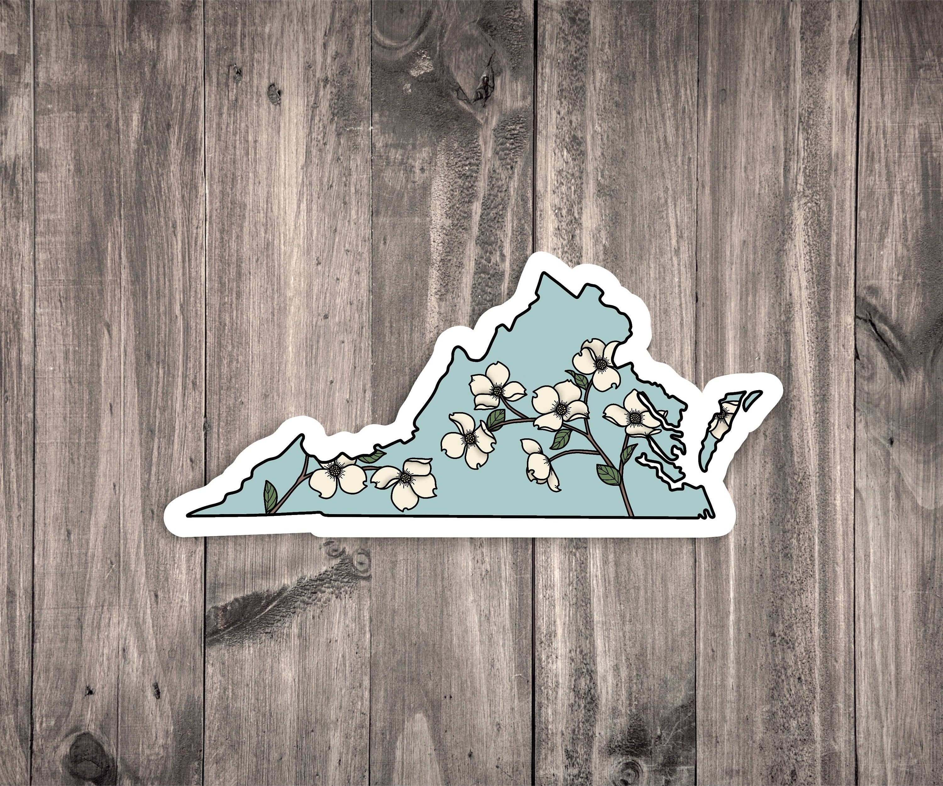Virginia State Sticker Etsy
