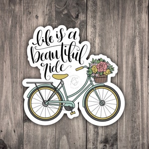Autocollant de citation de vélo de vie