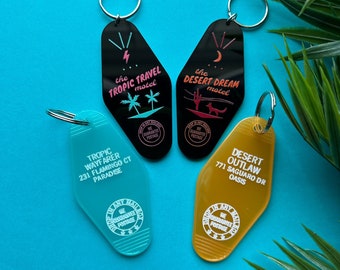 Retro Motel Key Tags