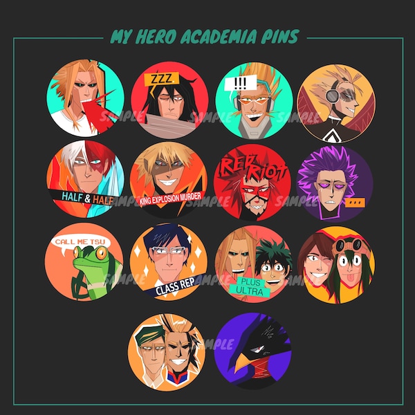 Anime & Video Game Buttons