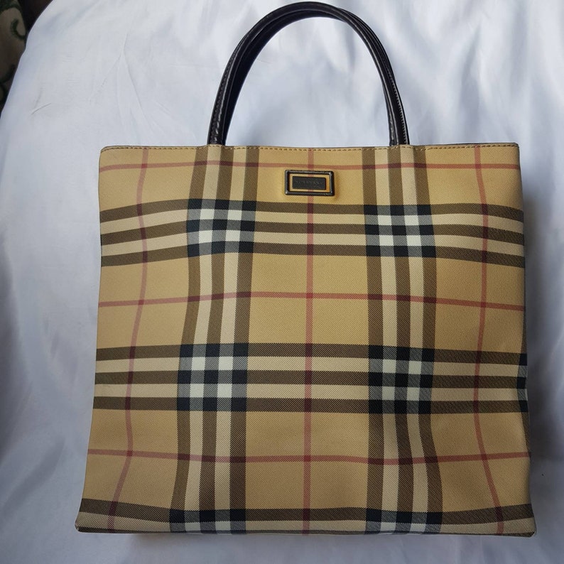 burberry nova check tote bag