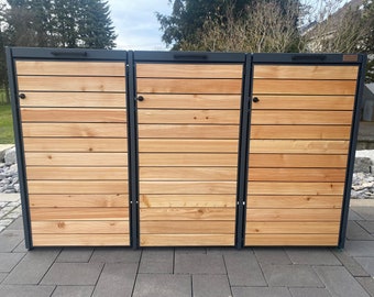 Mülltonnenbox de luxe Mülltonnenverkleidung Mülltonnenhaus 120l / 240l Lärche