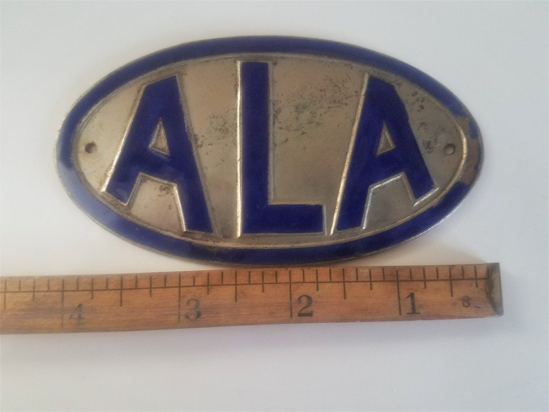 Vintage ALA Enamel Radiator Emblem - Etsy