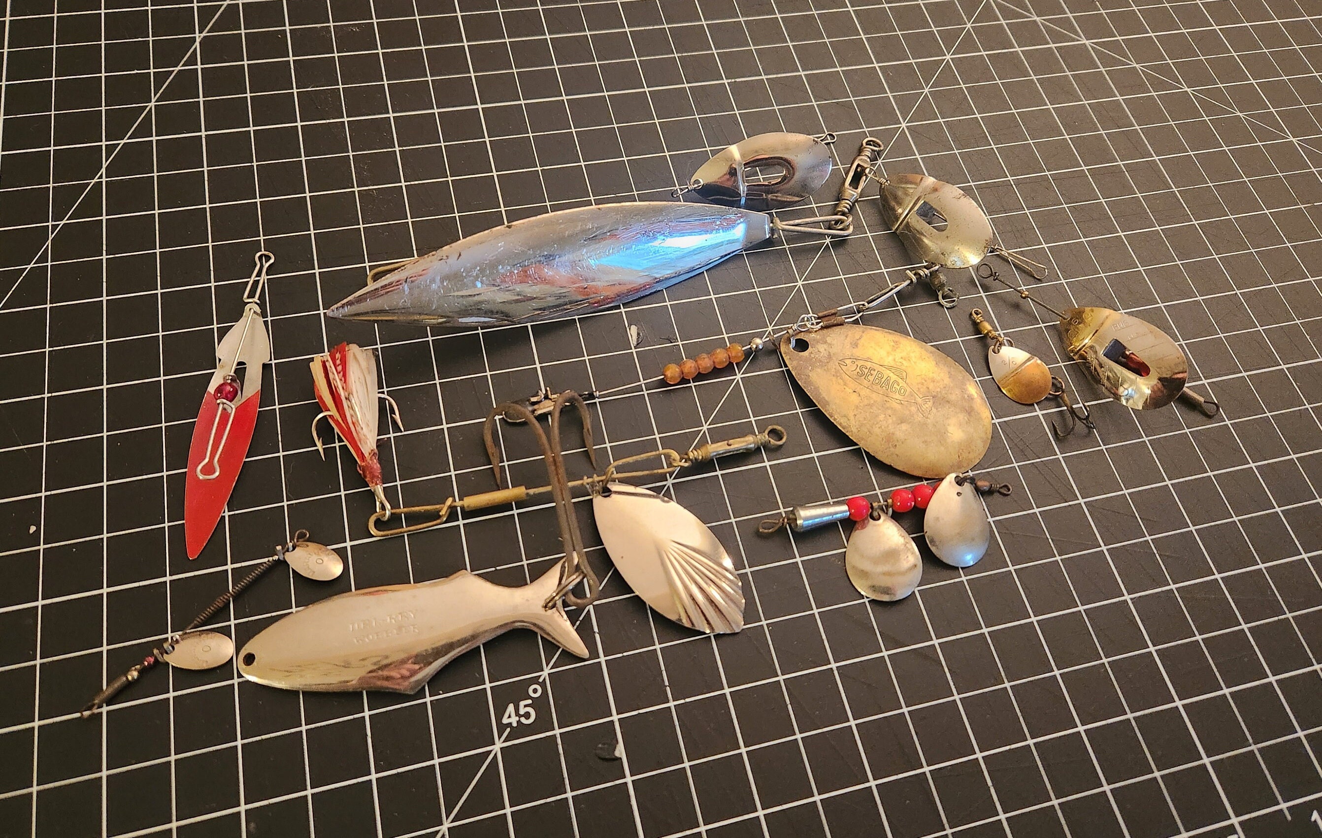Vintage Carded Shoff’s Original Triple Teazer Fly Fishing Spoon, Lot Q-785