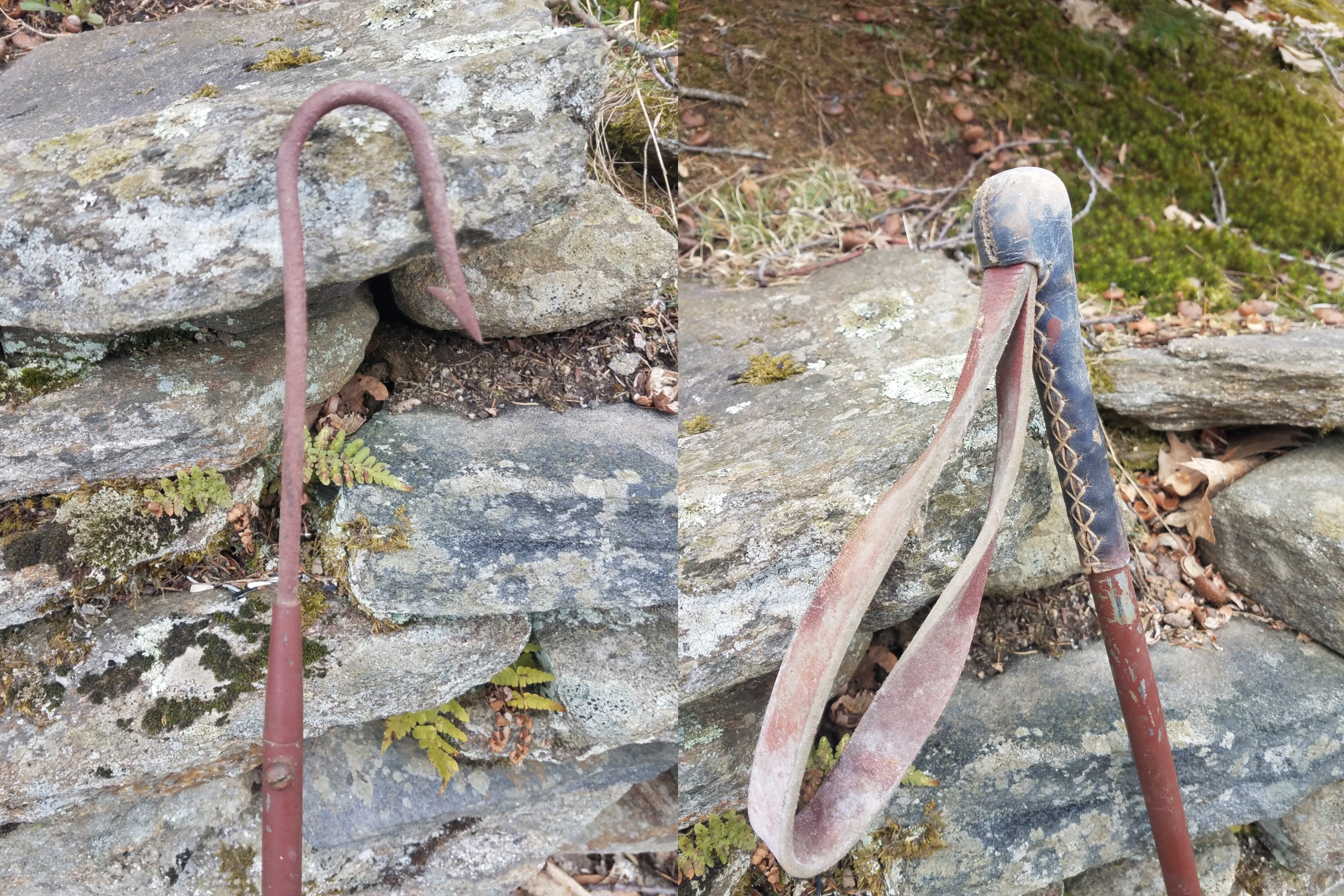 Antique Fishing Gaff Hook With Leather Grip 40.5 Long 