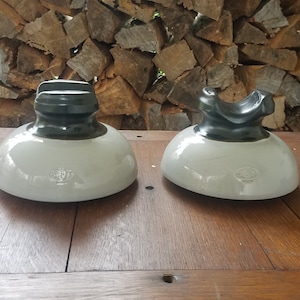 Antique Large Porcelain Ceramic Two-Toned Insulators - Sold Each