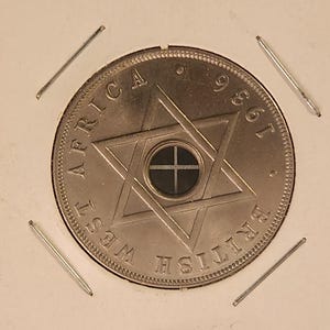 1936 KN British West Africa one Penny Coin in Protective Sleeve - Edwardus VIII