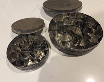 Vintage Miniature Cookie Cutter Sets - Geometric Shapes & Animals - Sold Each