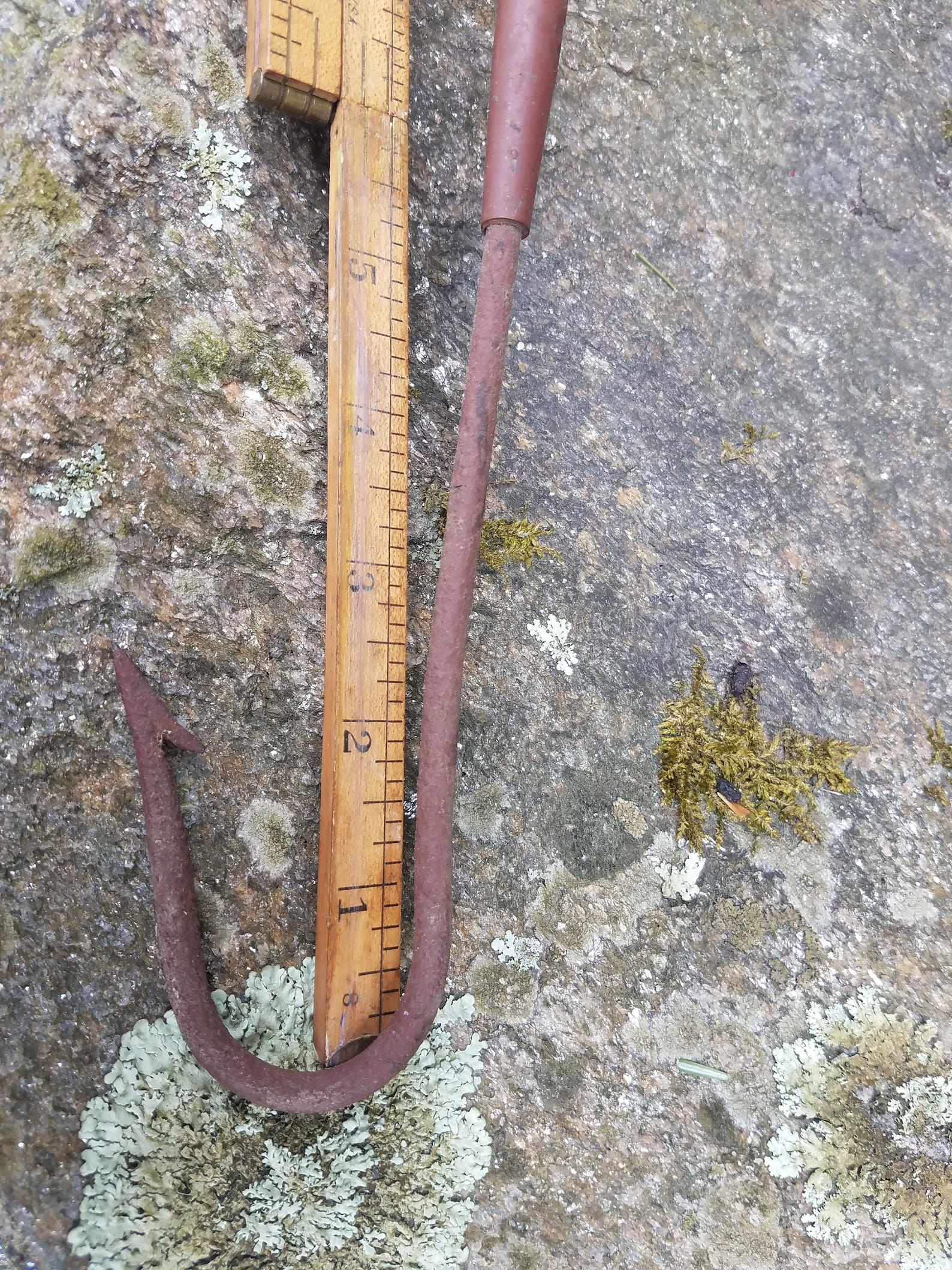 Antique Fishing Gaff Hook With Leather Grip 40.5 Long Etsy