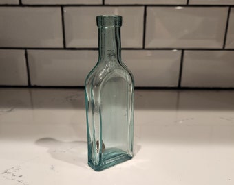 Antique Aqua Blue Glass Apothecary Bottle