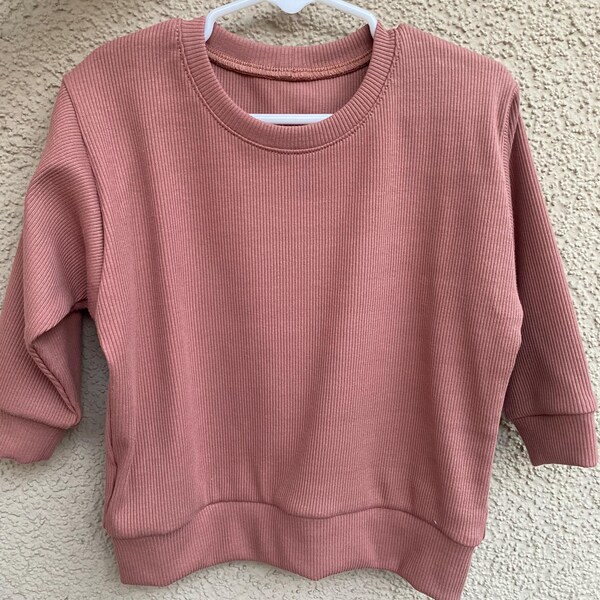 Lounge Sweater aus Rib Jersey verschiedene Farben