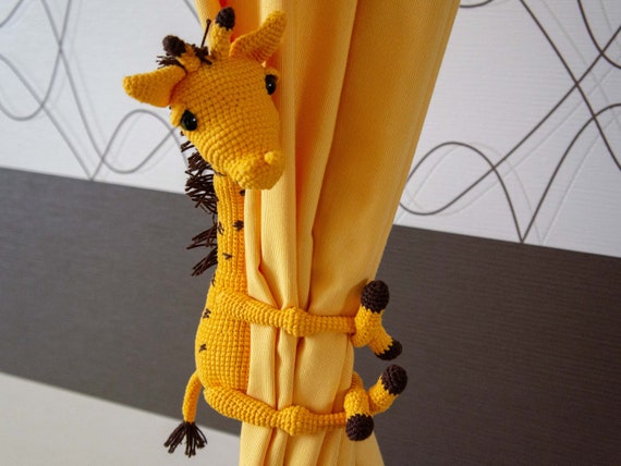 Giraffe Toy Curtain Tie Backs Gift For Boy And Girl Safari Etsy