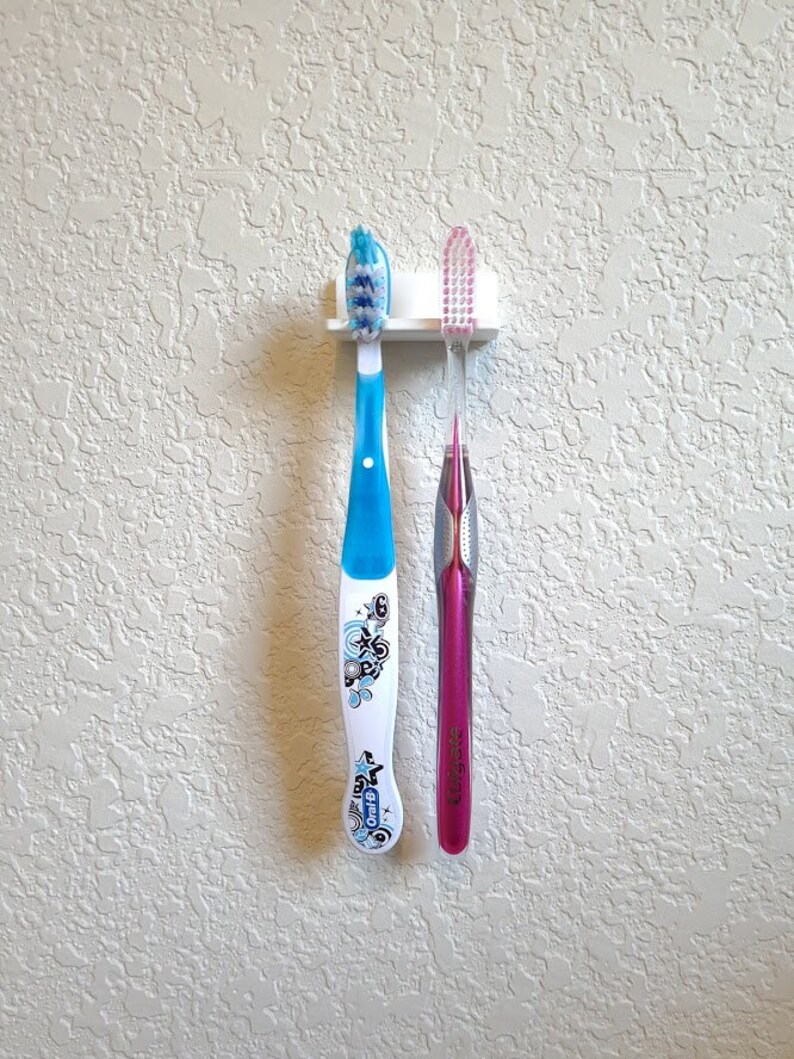 Toothbrush Wall Mounted Holder Self Adhesive Etsy Polska