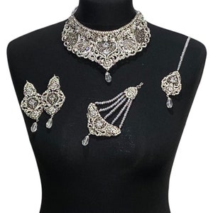 Pakistani jewelry , indian jewelry , Pakistani wedding jewelry , Pakistani , indian necklace , indian wedding jewelry , silver jewelry