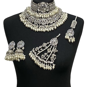 Pakistani jewelry , indian jewelry , Pakistani wedding jewelry , Pakistani , indian necklace , indian wedding jewelry , silver jewelry
