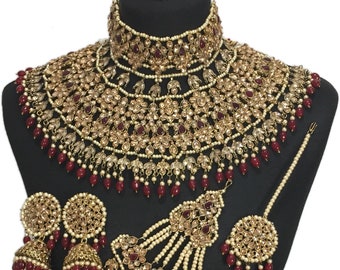 Pakistani jewelry , indian jewelry, Pakistani bridal jewelry , Pakistani jewellery , indian bridal jewelry , maroon jewelry , bridal jewelry