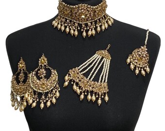 Bijoux indiens, bijoux indiens, bijoux pakistanais, collier kundan, bijoux pakistanais, bijoux de mariée indiens, ensemble de bijoux de mariée indiens, kundan