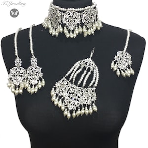 Pakistani jewelry , indian jewelry , Pakistani bridal jewelry , Pakistani jewellery , indian bridal jewelry , silver jewelry, pearl jewelry