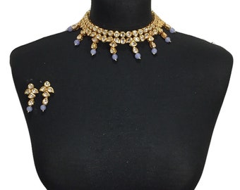 Joyería india joyería india joyería paquistaní joyería kundan gargantilla Pakistán joyería joyería nupcial india joyería nupcial india kundan conjunto