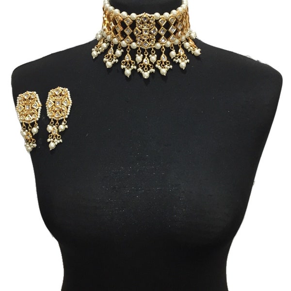 Indian jewellery indian jewelry Pakistan jewelry kundan choker Pakistan jewellery  Indian bridal jewelry Indian bridal jewellery kundan set