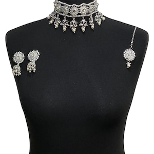 Pakistani jewelry , indian jewelry , Pakistani wedding jewelry , Pakistani , indian necklace , indian wedding jewelry , silver jewelry