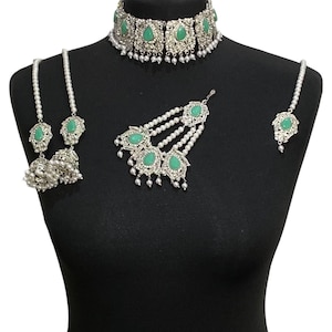 Pakistani jewelry , indian jewelry , Pakistani wedding jewelry , Pakistani , indian necklace , indian wedding jewelry , mint jewelry