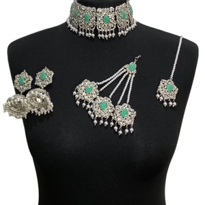 Pakistani jewelry , indian jewelry , Pakistani wedding jewelry , Pakistani , indian necklace , indian wedding jewelry , mint jewelry