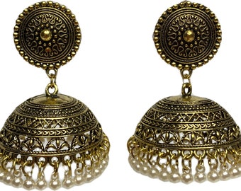 Oxidized jhumka earrings pakistani jewellery  Indian jewellery pakistani jhumki pakistani jhumka Indian jhumka jhumki jhumka earrings