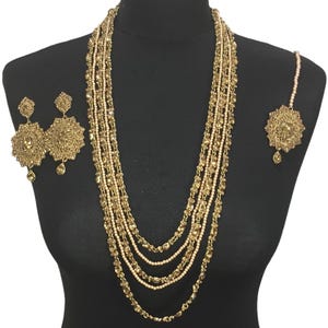 Pakistani jewelry , indian jewelry , Pakistani wedding jewelry , Pakistani mala , indian mala , indian wedding jewelry, gold mala